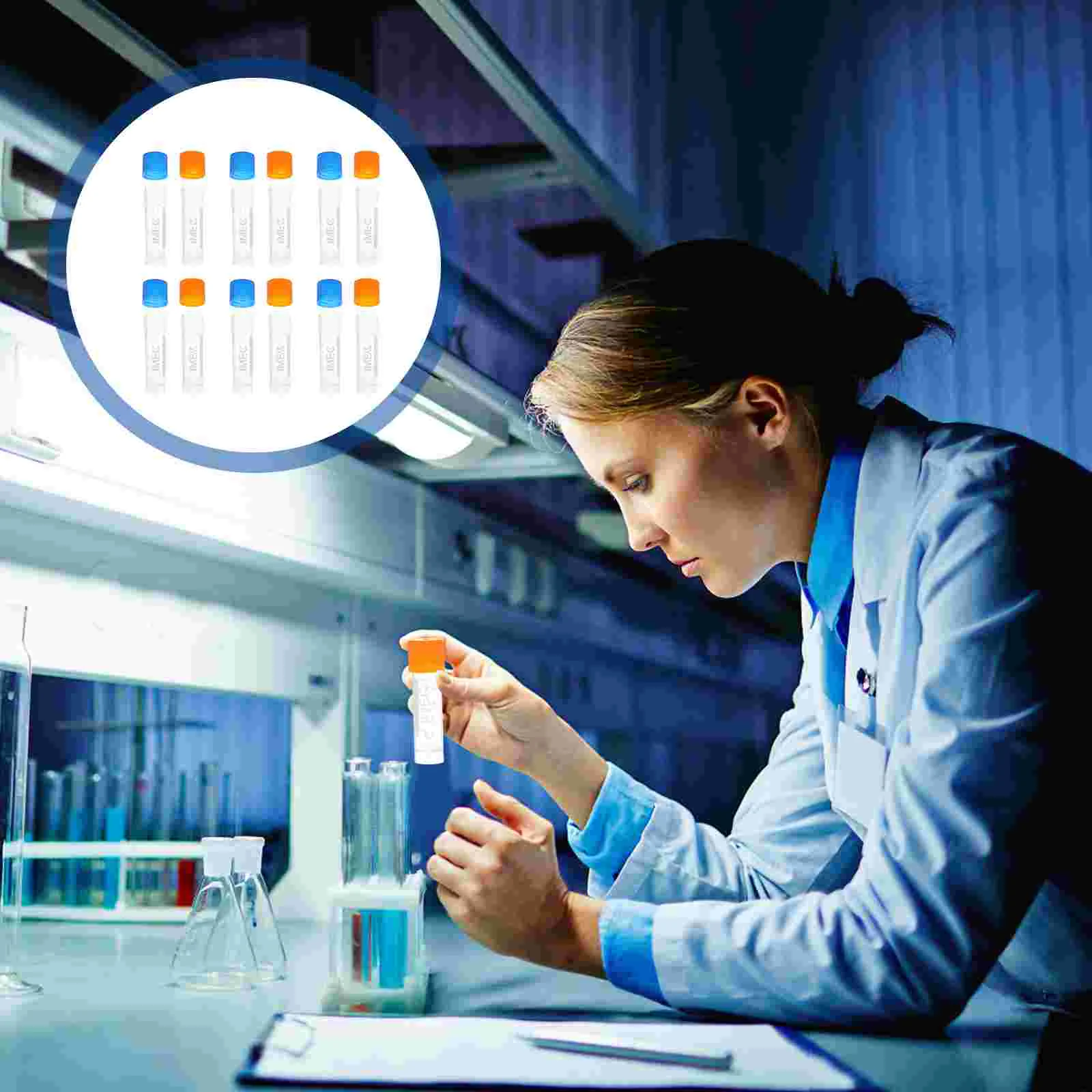 500 Pcs Cryovial Test Tubes Centrifuge Sample Plastic Glass Freezing Micro with Lids
500 Pcs Cryovial Test Tubes Centrifuge Sample Plastic Glass Freezing Micro with Lids