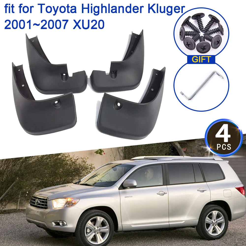 Mudflap 4x for Toyota Highlander Kluger XU20 2001 2002 2003 2004 2005 2006 2007 Mudguard Fenders Splash Guards Wheel Accessories
Mudflap 4x for Toyota Highlander Kluger XU20 2001 2002 2003 2004 2005 2006 2007 Mudguard Fenders Splash Guards Wheel Accessories
