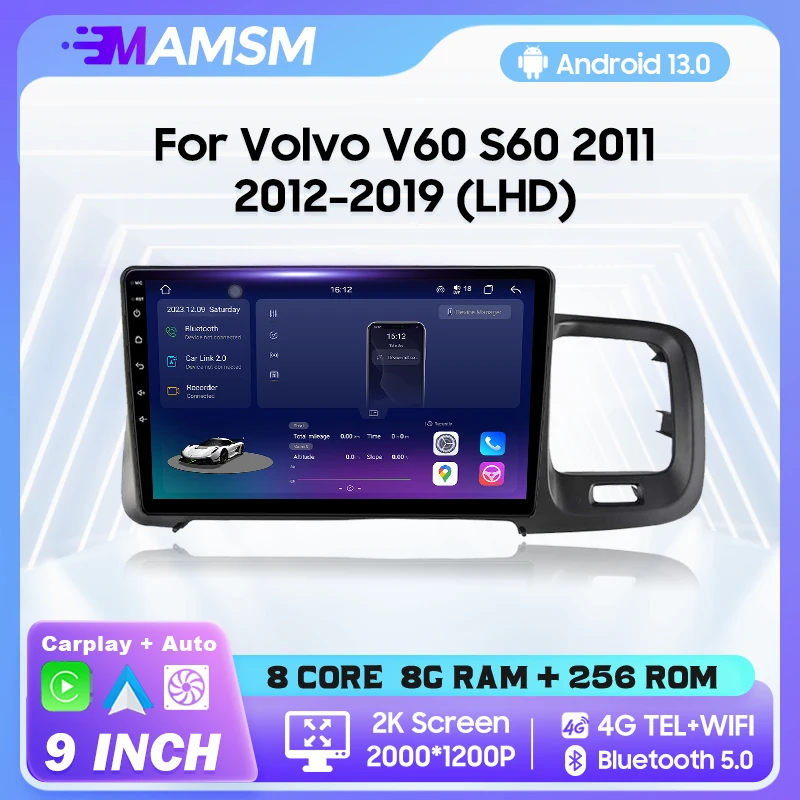 Автомобильный радиоприемник MAMSM Android 13 для Volvo V60 S60 2011-2019 видео мультимедийный Bluetooth плеер навигация GPS Carplay Авторадио Стерео
Автомобильный радиоприемник MAMSM Android 13 для Volvo V60 S60 2011-2019 видео мультимедийный Bluetooth плеер навигация GPS Carplay Авторадио Стерео