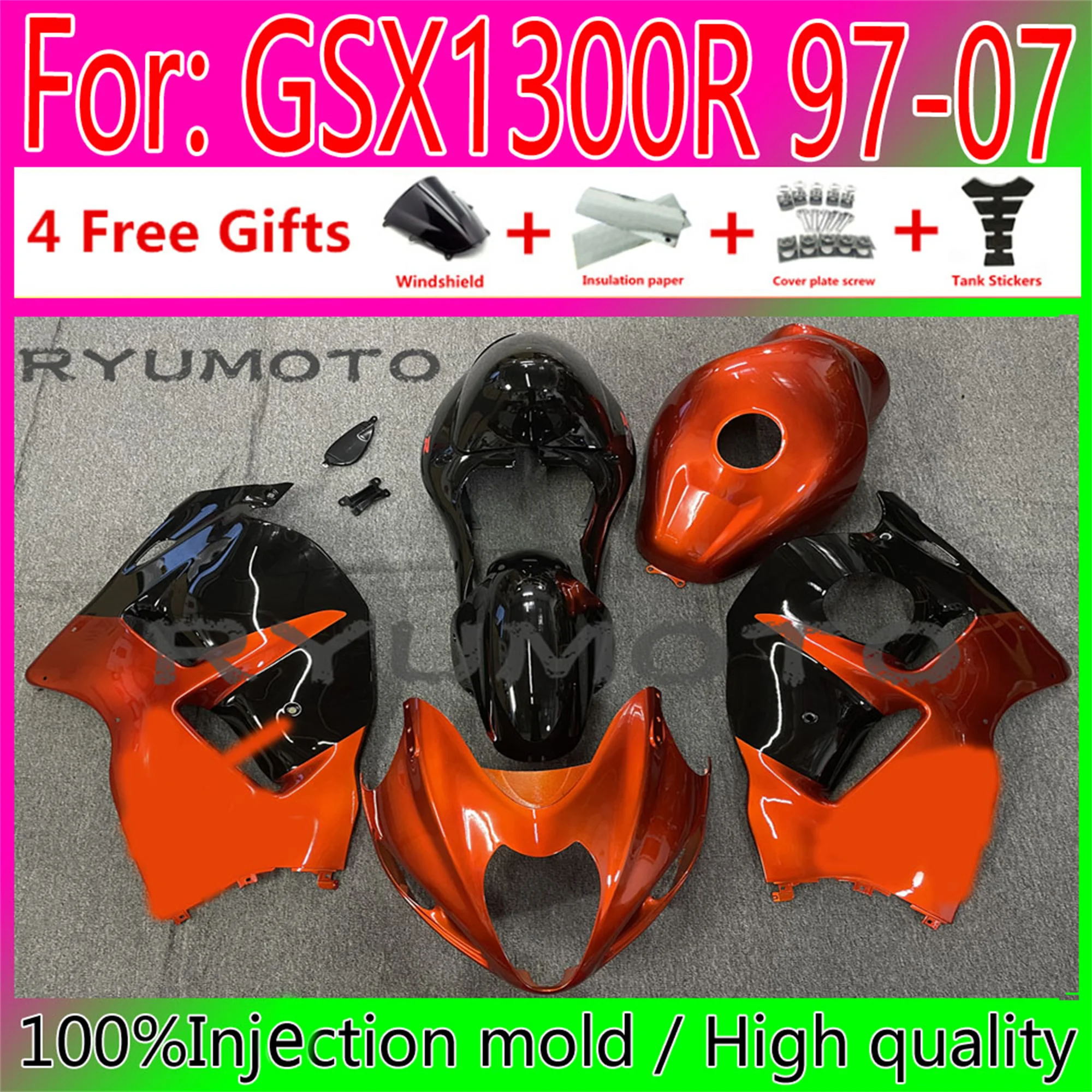 Motorcycle HAYABUSA full Fairing for Suzuki GSXR1300 03 04 05 06 07 GSX1300R 97 98 99 00 01 02 bodywork Fairings
Motorcycle HAYABUSA full Fairing for Suzuki GSXR1300 03 04 05 06 07 GSX1300R 97 98 99 00 01 02 bodywork Fairings