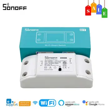 SONOFF 기본 R2 와이파이 스마트 스위치, eWeLink 앱 타이머 리모컨, 스마트 홈 DIY 스위치 모듈, 알렉사 구글 홈과 작동