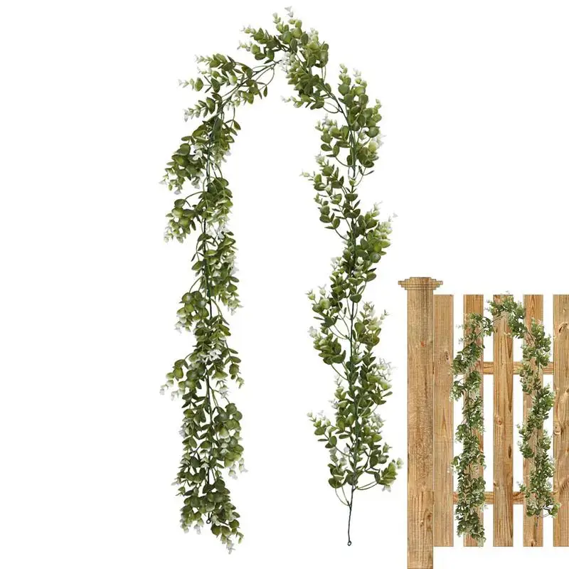 

Artificial Eucalyptus Leaves Vines For Wedding Party Home Garden Outdoor Garland Arch Fake Green Garland Plant Wall Decorations