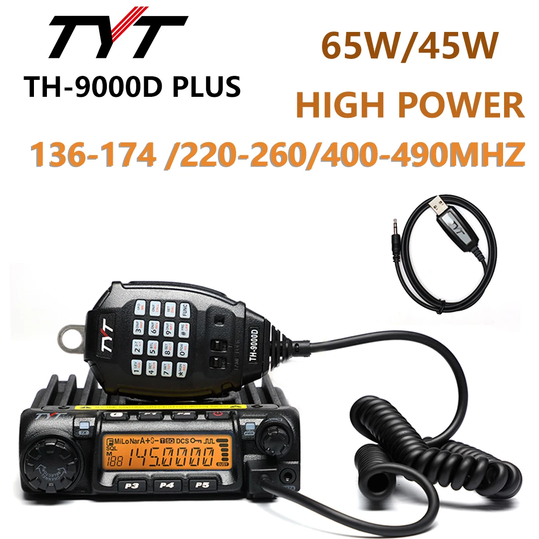 TYT TH-9000D PLUS высокая мощность 60/45W Vhf 136-174Mhz 220-260Mhz Uhf 400-490Mhz Ham Radio
TYT TH-9000D PLUS высокая мощность 60/45W Vhf 136-174Mhz 220-260Mhz Uhf 400-490Mhz Ham Radio