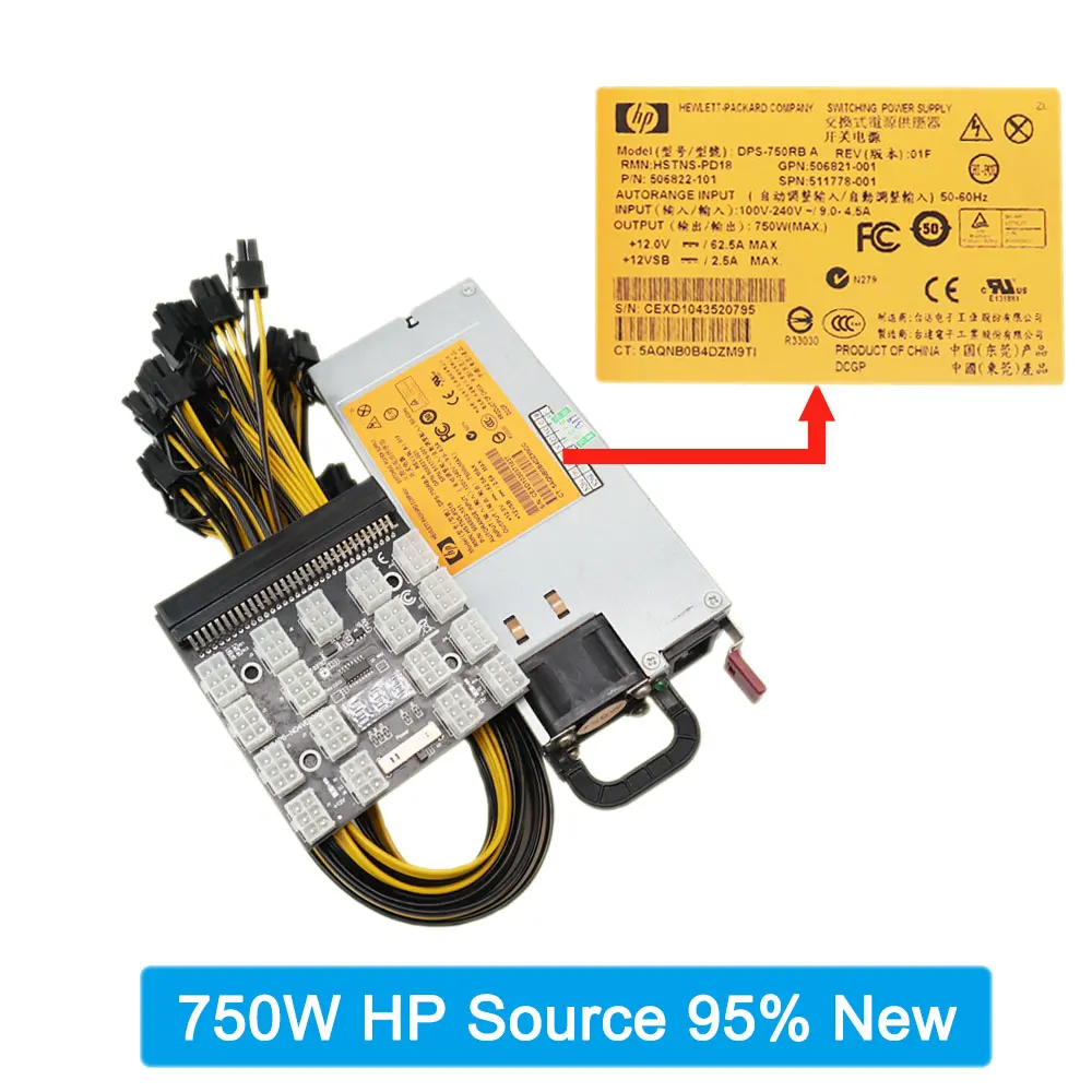 750W Server Power Adapter Kits for HP DL380 G6 G7 HSTNS-PL18 511778-001 DPS-750RB A Power Supply PSU
750W Server Power Adapter Kits for HP DL380 G6 G7 HSTNS-PL18 511778-001 DPS-750RB A Power Supply PSU