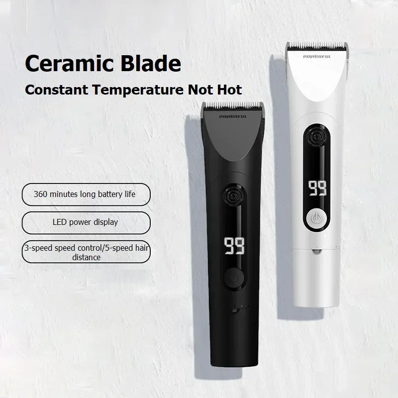 Hair Clipper Professional Electric Trimmer For Men With LED Screen Washable Rechargeable Titanium Alloy Blade Wireless
Hair Clipper Professional Electric Trimmer For Men With LED Screen Washable Rechargeable Titanium Alloy Blade Wireless