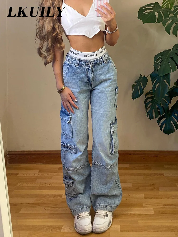 2023 Aesthetic Vintage Cargo Women's Pants Y2k High Waist Straight Baggy Jeans Casual Chic Fake Zippers Pocket Female Trousers
2023 Aesthetic Vintage Cargo Women's Pants Y2k High Waist Straight Baggy Jeans Casual Chic Fake Zippers Pocket Female Trousers