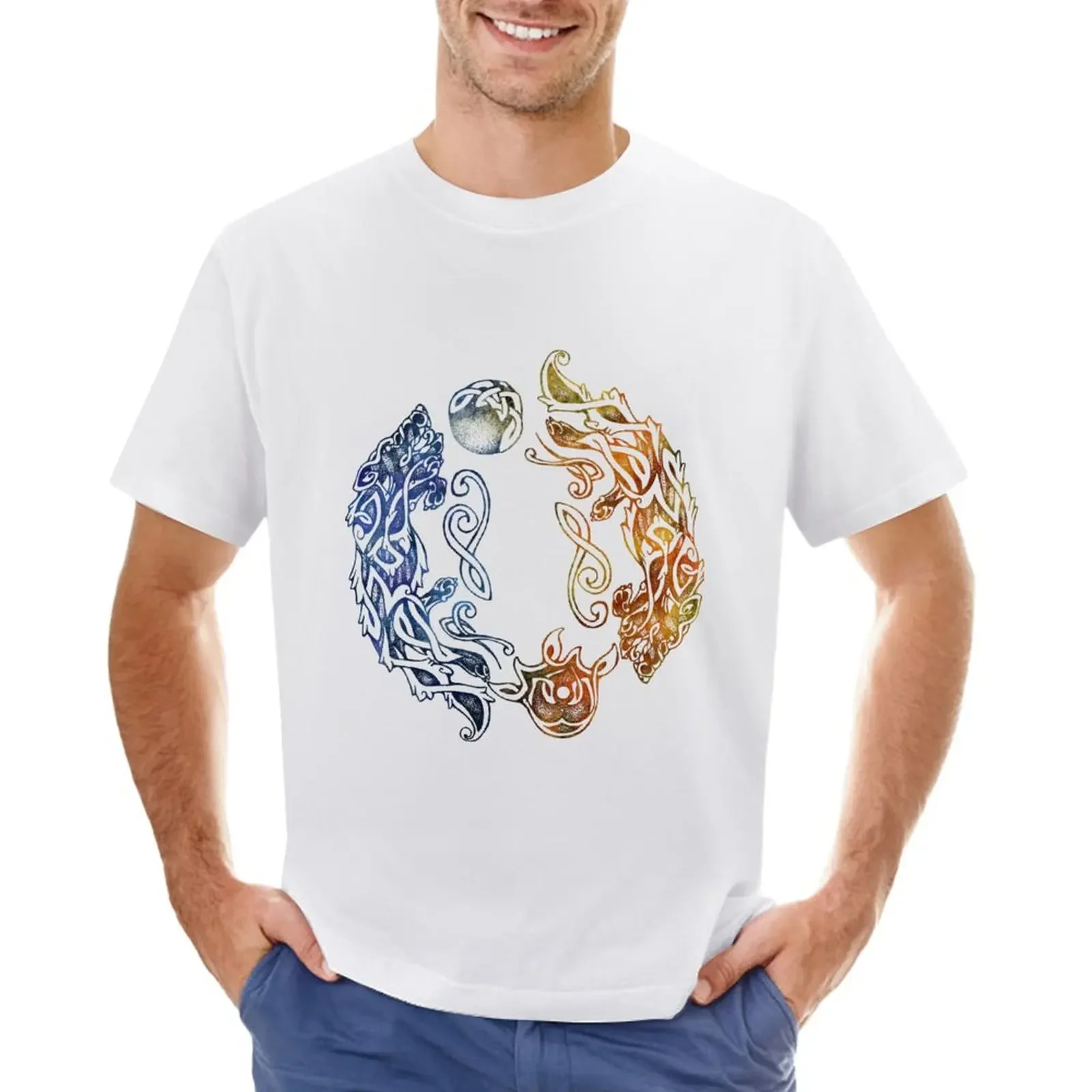 Wolves Hati and Skalli (colorful) T-Shirt new edition quick-drying aesthetic clothes summer tops mens tall t shirts 
Wolves Hati and Skalli (colorful) T-Shirt new edition quick-drying aesthetic clothes summer tops mens tall t shirts