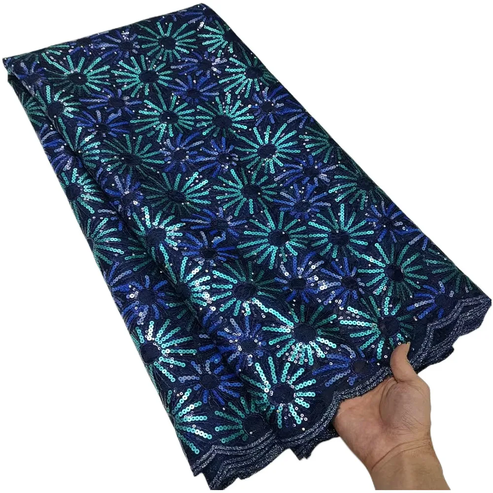 French Lace Fabrics Latest Nigerian Sequins Embroidery High Quality Flower African Material For Wedding Dress 5Yards t28-6
French Lace Fabrics Latest Nigerian Sequins Embroidery High Quality Flower African Material For Wedding Dress 5Yards t28-6