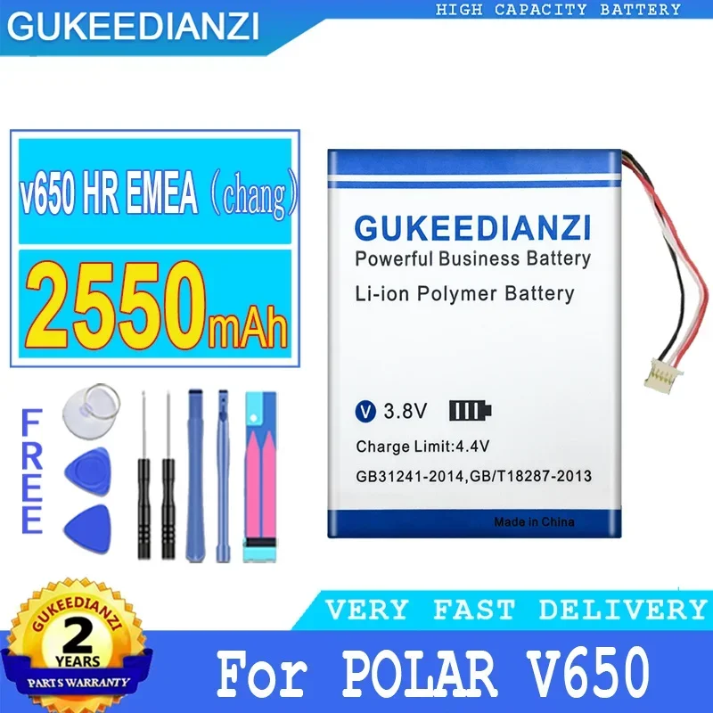 Аккумулятор GUKEEDIANZI для POLAR, 2550mAh, V650, HR, V650 аккумулятор, 3,7 V, 5-проводная внутренняя литиевая вилка, аккумулятор большой мощности
Аккумулятор GUKEEDIANZI для POLAR, 2550mAh, V650, HR, V650 аккумулятор, 3,7 V, 5-проводная внутренняя литиевая вилка, аккумулятор большой мощности