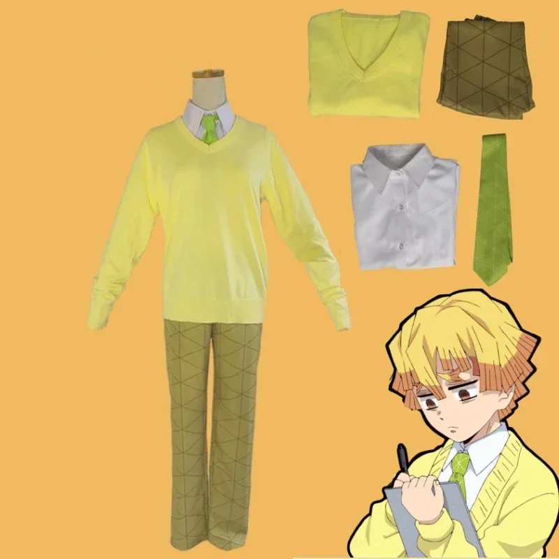 Anime Demon Slayer Agatsuma Zenitsu Kochou Shinobu Cosplay Kimetsu No Yaiba Costumes Zenitsu School Uniform Halloween Costumes
Anime Demon Slayer Agatsuma Zenitsu Kochou Shinobu Cosplay Kimetsu No Yaiba Costumes Zenitsu School Uniform Halloween Costumes