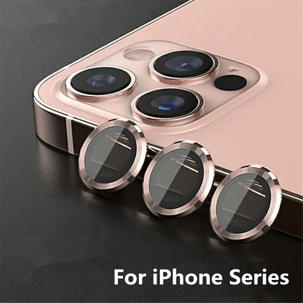 

Защитное стекло для объектива HD с металлическим кольцом для iPhone 11 Pro Max, защита объектива камеры для iPhone 12 Pro 12 Pro 14 Pro Max, пленка для камеры