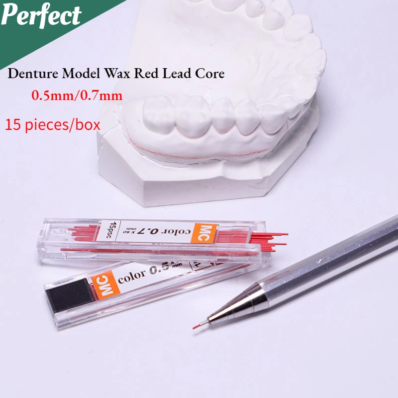 15pcs/box Dental Technician Gypsum Edge Wax Red Lead Core 0.5mm0.7mm Denture Model Dental Technician Material
15pcs/box Dental Technician Gypsum Edge Wax Red Lead Core 0.5mm0.7mm Denture Model Dental Technician Material