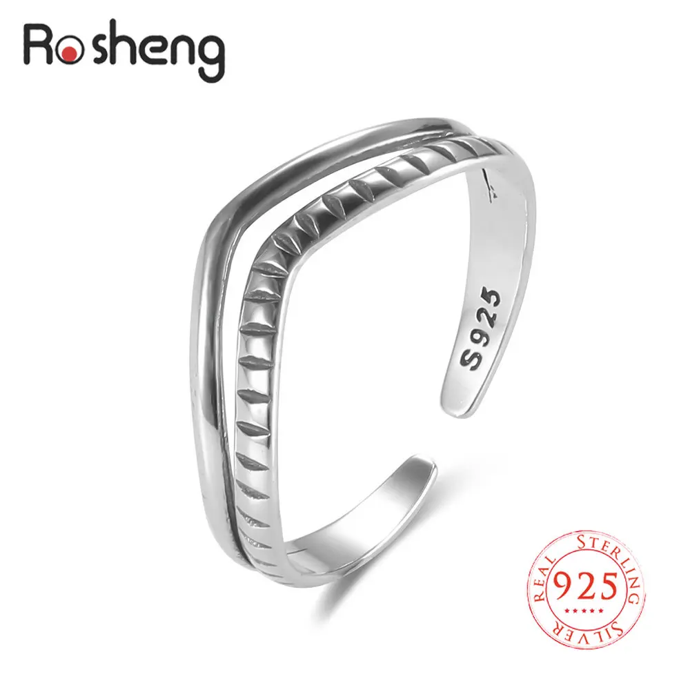 925 Sterling Silver Hollow Opening Finger Rings Jewelry Thai Silver Not Allergic Personality for Women Men Adjustable
925 Sterling Silver Hollow Opening Finger Rings Jewelry Thai Silver Not Allergic Personality for Women Men Adjustable