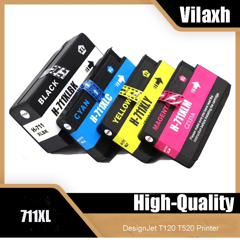 

Vilaxh Compatible for HP 711XL 711 HP711 Replacement Ink Cartridge Full With Ink Compatible For HP DesignJet T120 T520 Printer