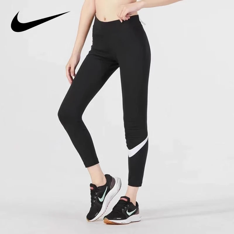 

Original Nike Cotton Women's Pants New Yoga Fitness Pants Casual Tights Running Leggings Training Nine-point Pants 806928-010