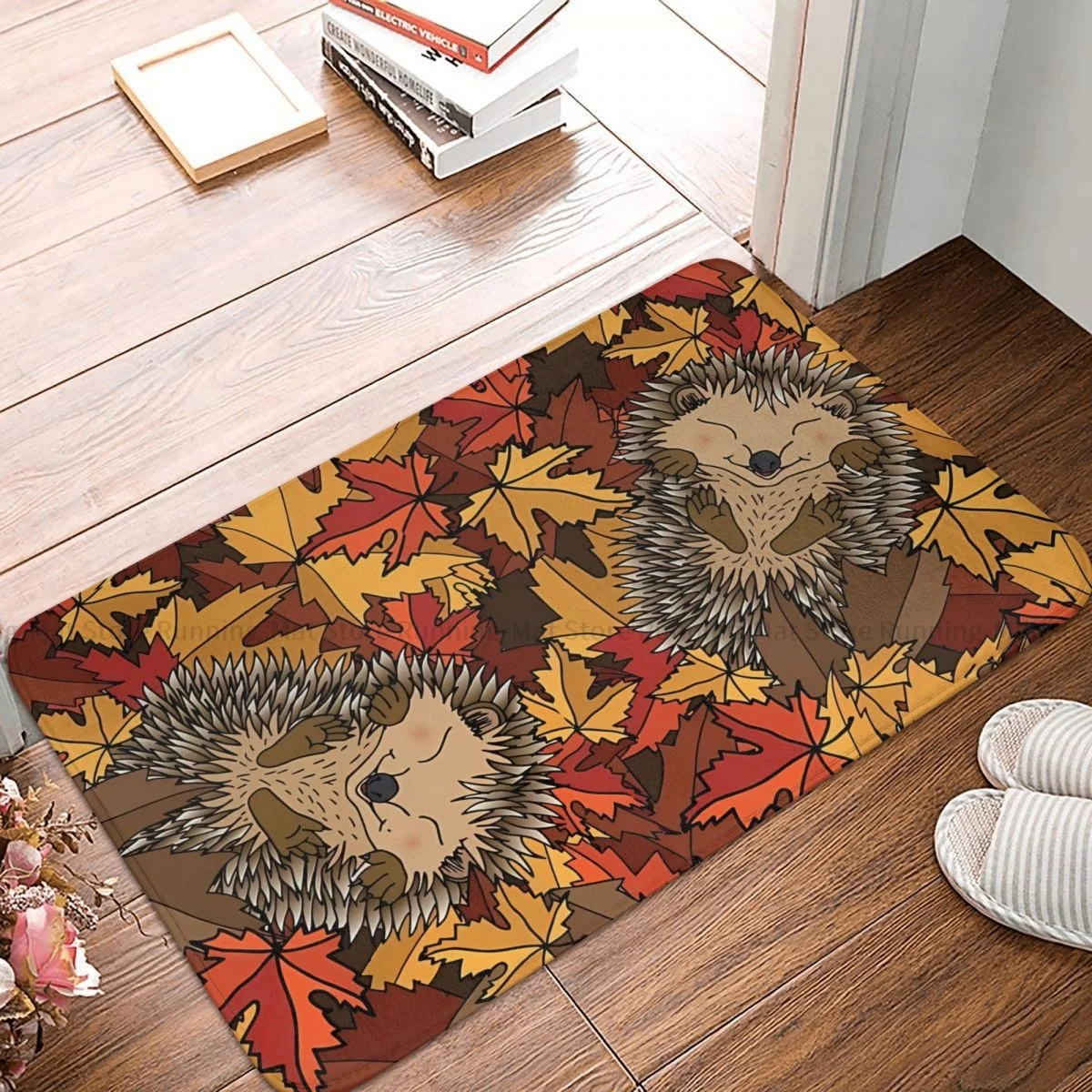 

Hedgehogs Cartoon Animal Kitchen Non-Slip Carpet Stay Home Bedroom Mat Entrance Door Doormat Floor Decoration Rug