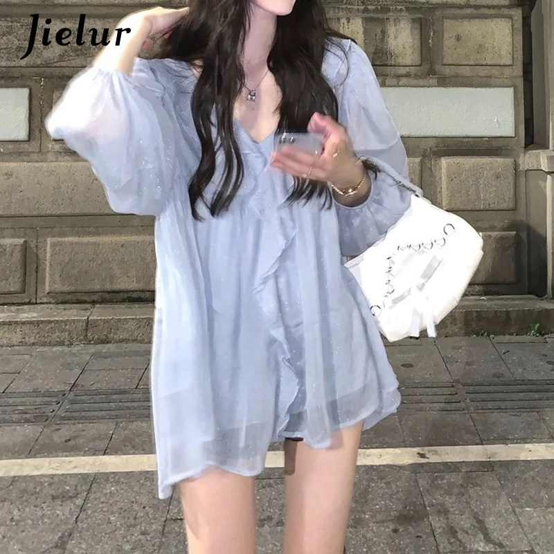 Jielur Blouse Woman New Collection 2022 Autumn Casual Thin Loose Long Sleeve Chiffon Blouse Ladies Design Elegant Long Shirts
Jielur Blouse Woman New Collection 2022 Autumn Casual Thin Loose Long Sleeve Chiffon Blouse Ladies Design Elegant Long Shirts