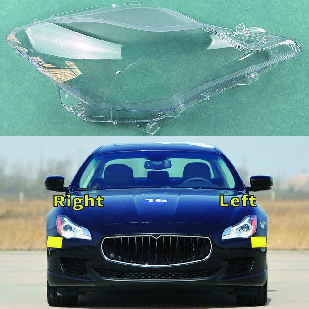 

For Maserati Quattroporte 2013-2017 Car Front Headlight Cover Auto Headlamp Lampshade Lampcover Head Lamp light glass Lens Shell