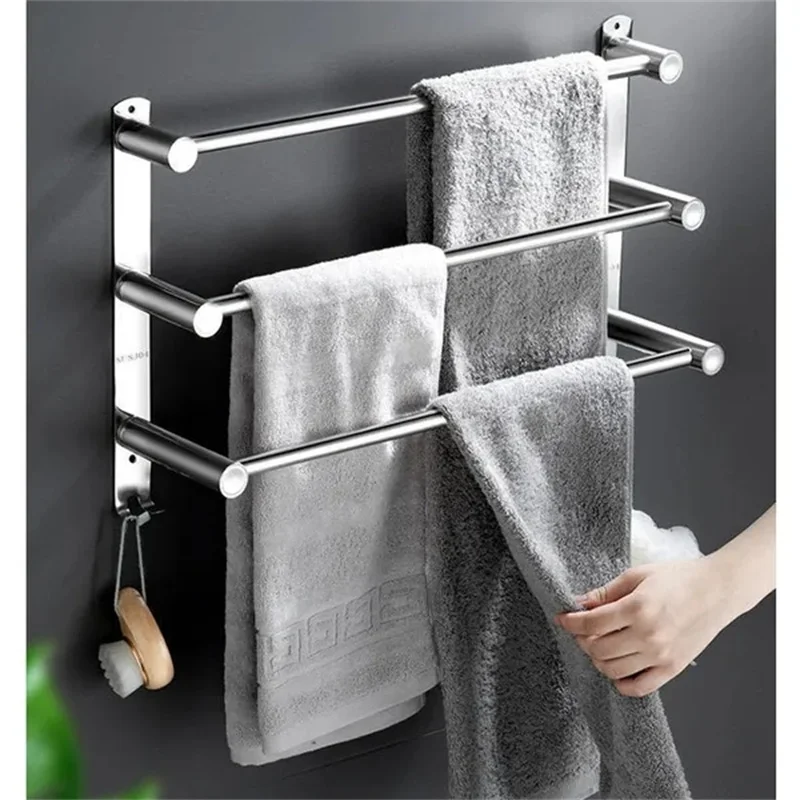 Bathroom Towel Bar Wall-Mounted Towel Holder Stainless Steel Towel Hanger Rack Adhesive Storage Organizer Bathroom Accessories
Bathroom Towel Bar Wall-Mounted Towel Holder Stainless Steel Towel Hanger Rack Adhesive Storage Organizer Bathroom Accessories