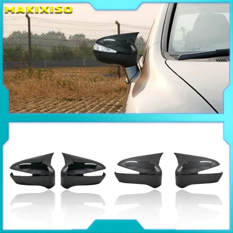 

For Honda Civic 8th gen 2006-2012 2 Pieces High Quality Abs Plastic Bat Style Mirror Covers Caps RearView Piano Black