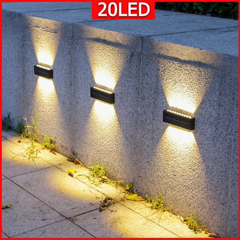 20LED Solar Wall Lamp Outdoor Waterproof Solar Powered Light UP and Down Illuminate for Garden Yard Decoration Outside Sunlights
20LED Solar Wall Lamp Outdoor Waterproof Solar Powered Light UP and Down Illuminate for Garden Yard Decoration Outside Sunlights