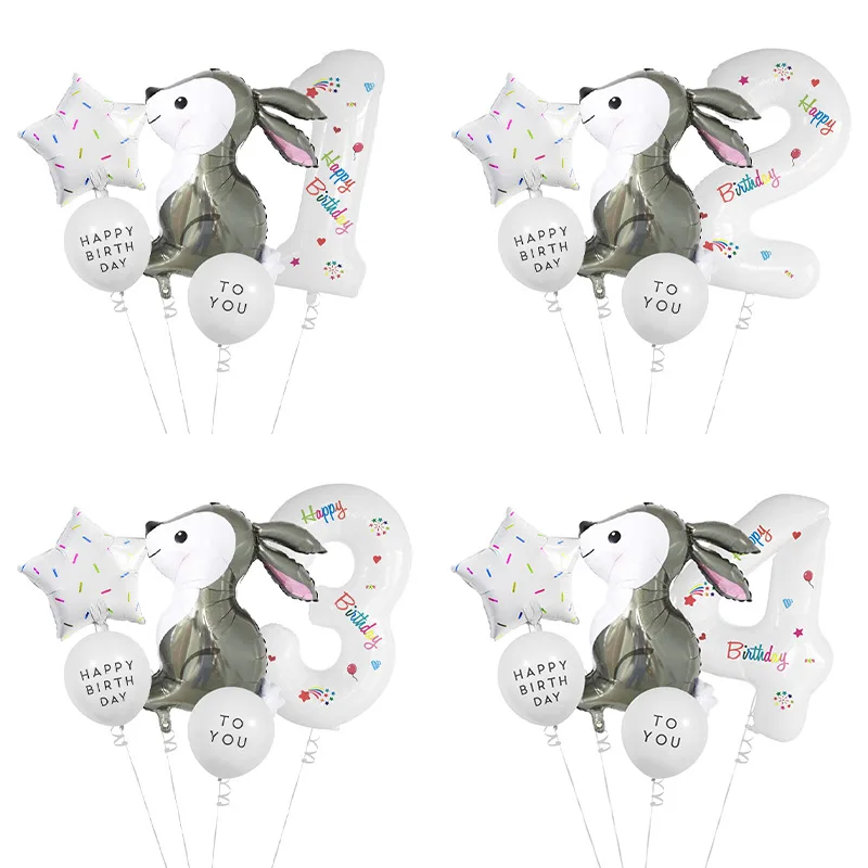 Rabbit birthday balloon set cartoon rabbit white sticker digital balloon children's birthday party decoration wholesale
Rabbit birthday balloon set cartoon rabbit white sticker digital balloon children's birthday party decoration wholesale