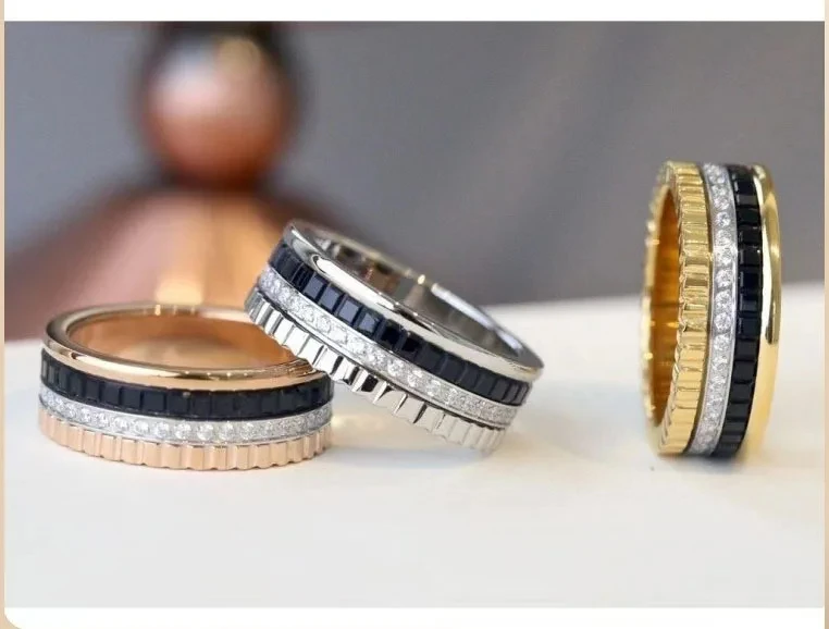 High quality multi-colored metal ring Luxury design contrasting color personality fashion couple ring
High quality multi-colored metal ring Luxury design contrasting color personality fashion couple ring