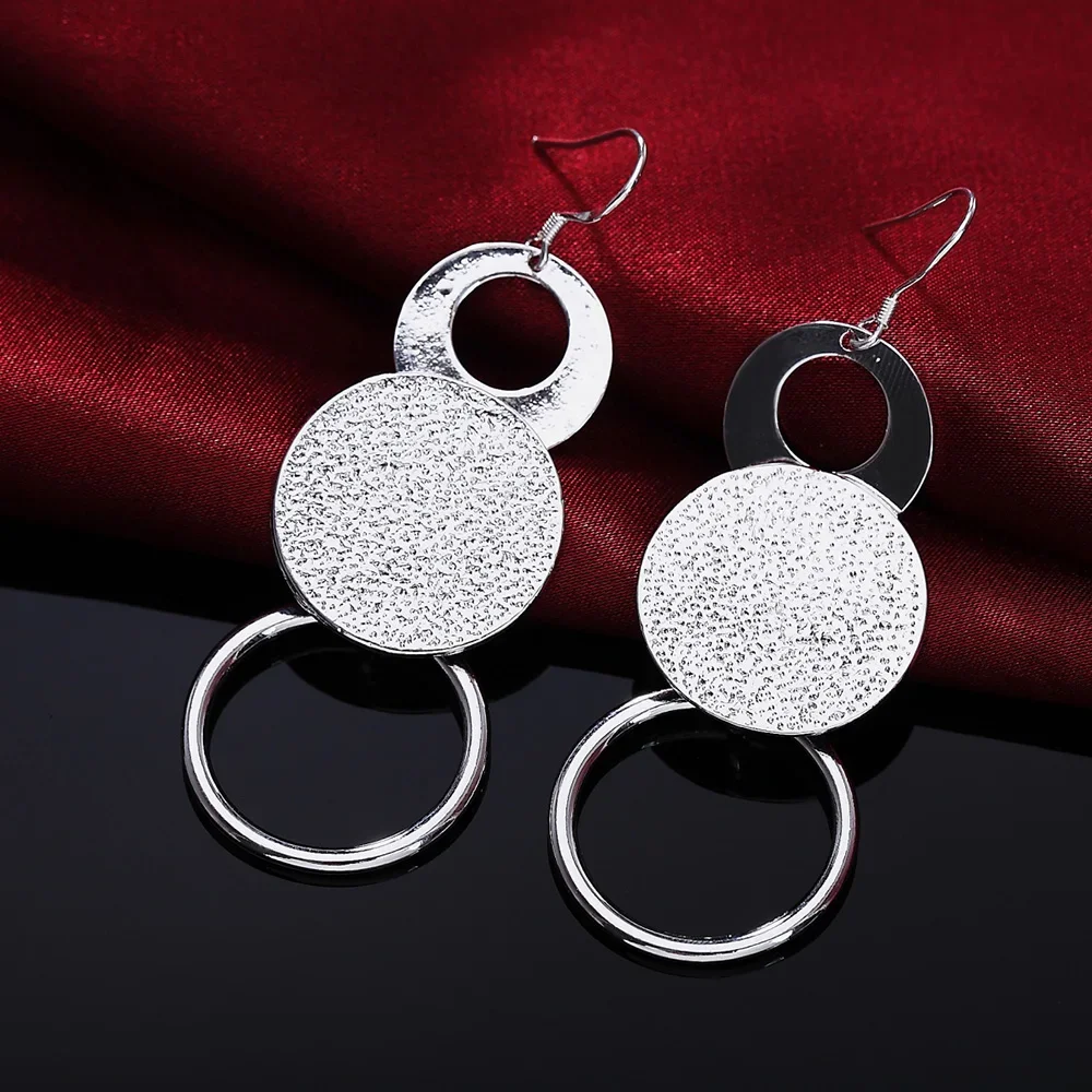 Hot Sale Jewelry 925 Sterling Silver Earring Fashion Woman Retro Frosted Circle Earrings Gifts
Hot Sale Jewelry 925 Sterling Silver Earring Fashion Woman Retro Frosted Circle Earrings Gifts