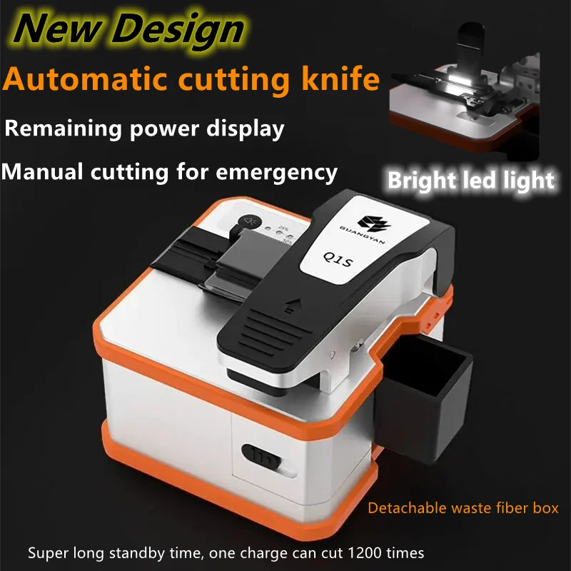 GUANGYAN Fiber Optic Cleaver Automatic Rechargeable Fiber Cleaver with LED Light Electric Fiber Cleaver Hot Melt Cutting Machine
GUANGYAN Fiber Optic Cleaver Automatic Rechargeable Fiber Cleaver with LED Light Electric Fiber Cleaver Hot Melt Cutting Machine