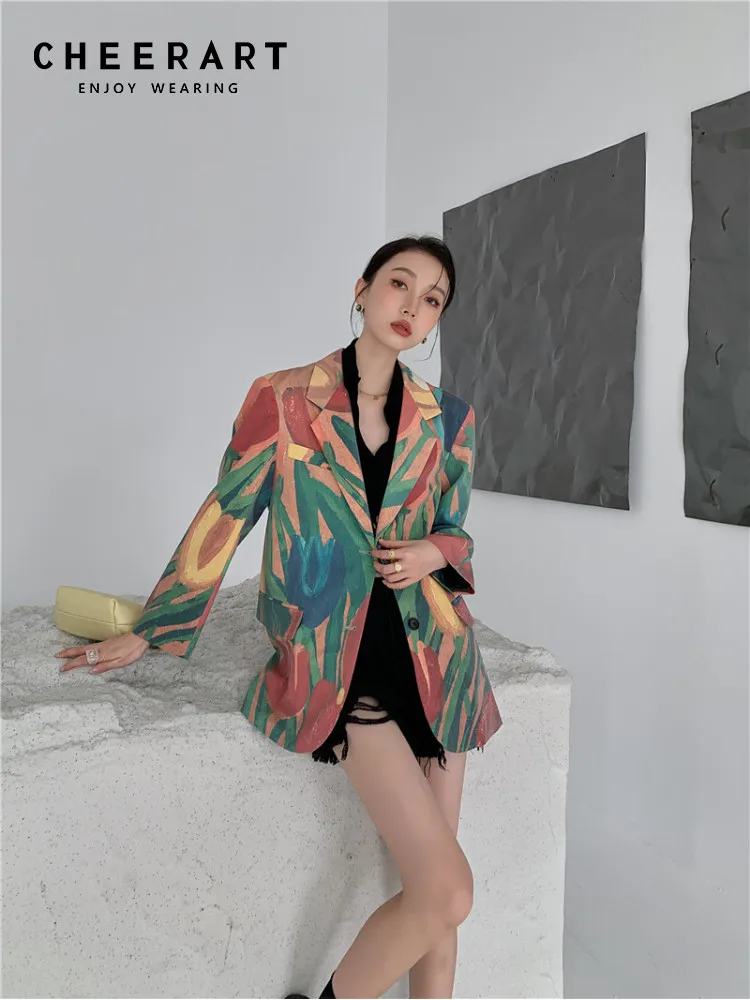 CHEERART Colorful High Fashion Blazer Women Designer Coat And Jackets Luxury Stylish Outerwear Fall Clothes Outfits
CHEERART Colorful High Fashion Blazer Women Designer Coat And Jackets Luxury Stylish Outerwear Fall Clothes Outfits