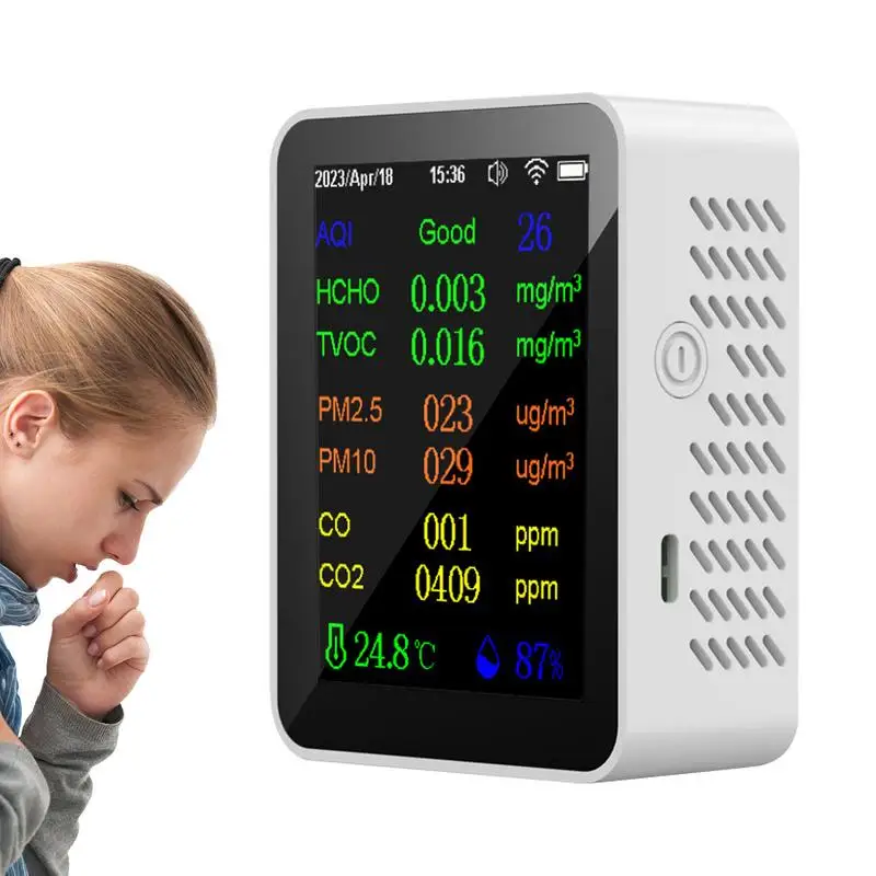 Indoor Air Quality Detector Indoor Monitor Instrument For Air Quality High-Precision Air Quality Monitoring Tool For Gym Bedroom
Indoor Air Quality Detector Indoor Monitor Instrument For Air Quality High-Precision Air Quality Monitoring Tool For Gym Bedroom