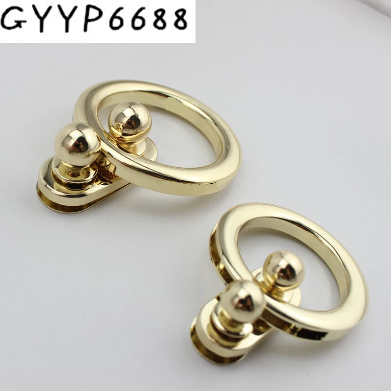 

5sets High quality 53mm 65mm Fation Metal round Locks clasp polish handbag closure catch turnlock clasp fastener