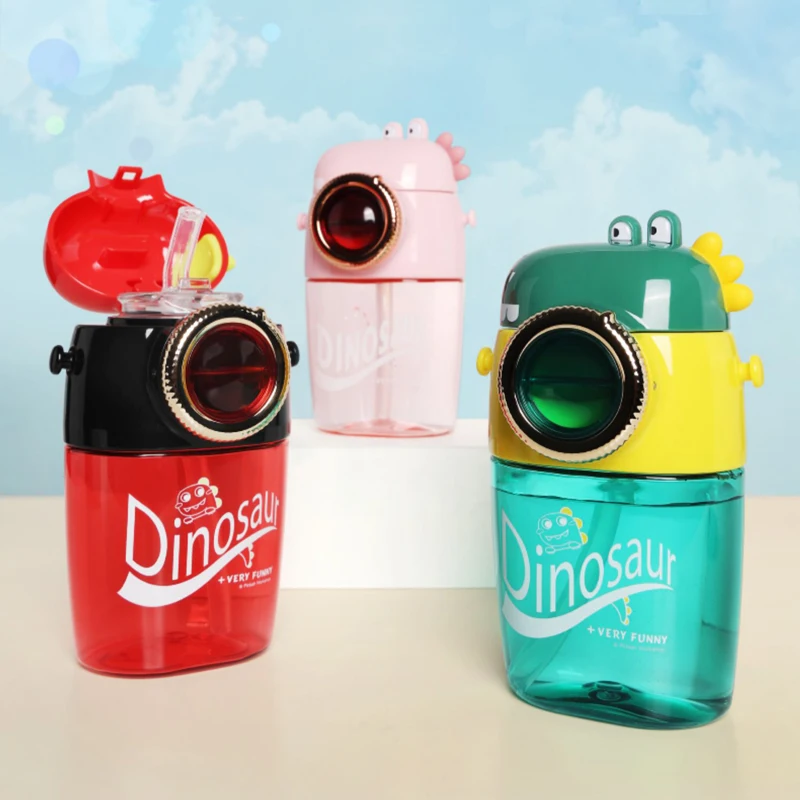 Creative Cartoon Dinosaur Pattern Camera Shape Straw Cup Kids Portable Harness Special Plastic Water Bottle 420ml
Creative Cartoon Dinosaur Pattern Camera Shape Straw Cup Kids Portable Harness Special Plastic Water Bottle 420ml