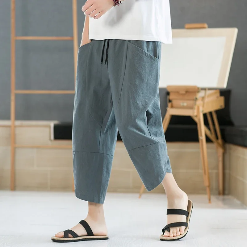2022 Men Chinese Style Cotton Linen Harem Pants Mens Retro Streetwear Beach Calf-Lenght Pants Male Casual Summer Trousers
2022 Men Chinese Style Cotton Linen Harem Pants Mens Retro Streetwear Beach Calf-Lenght Pants Male Casual Summer Trousers