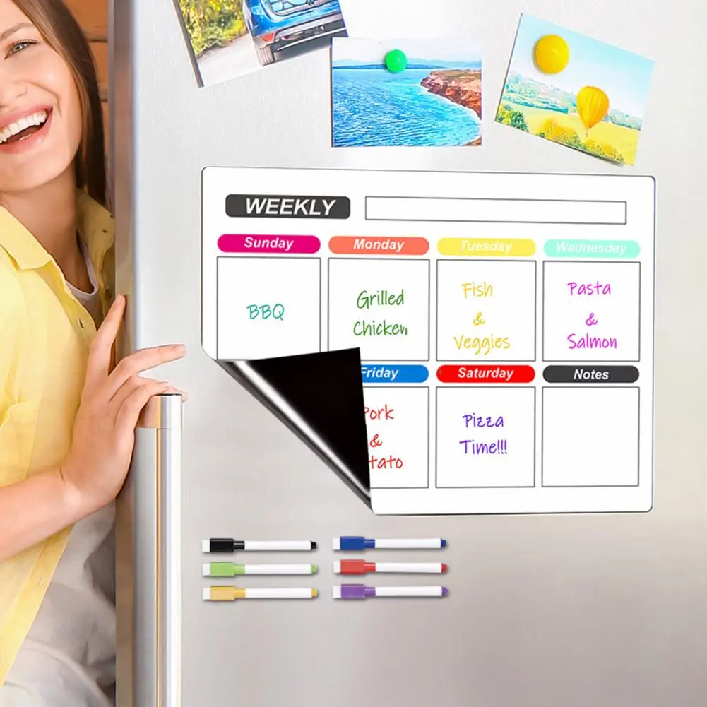 1 Set Magnetic Message Board Refrigerator Magnet Erasable Writing Surface Weekly Planner for Home Kitchen Office School Supplies
1 Set Magnetic Message Board Refrigerator Magnet Erasable Writing Surface Weekly Planner for Home Kitchen Office School Supplies