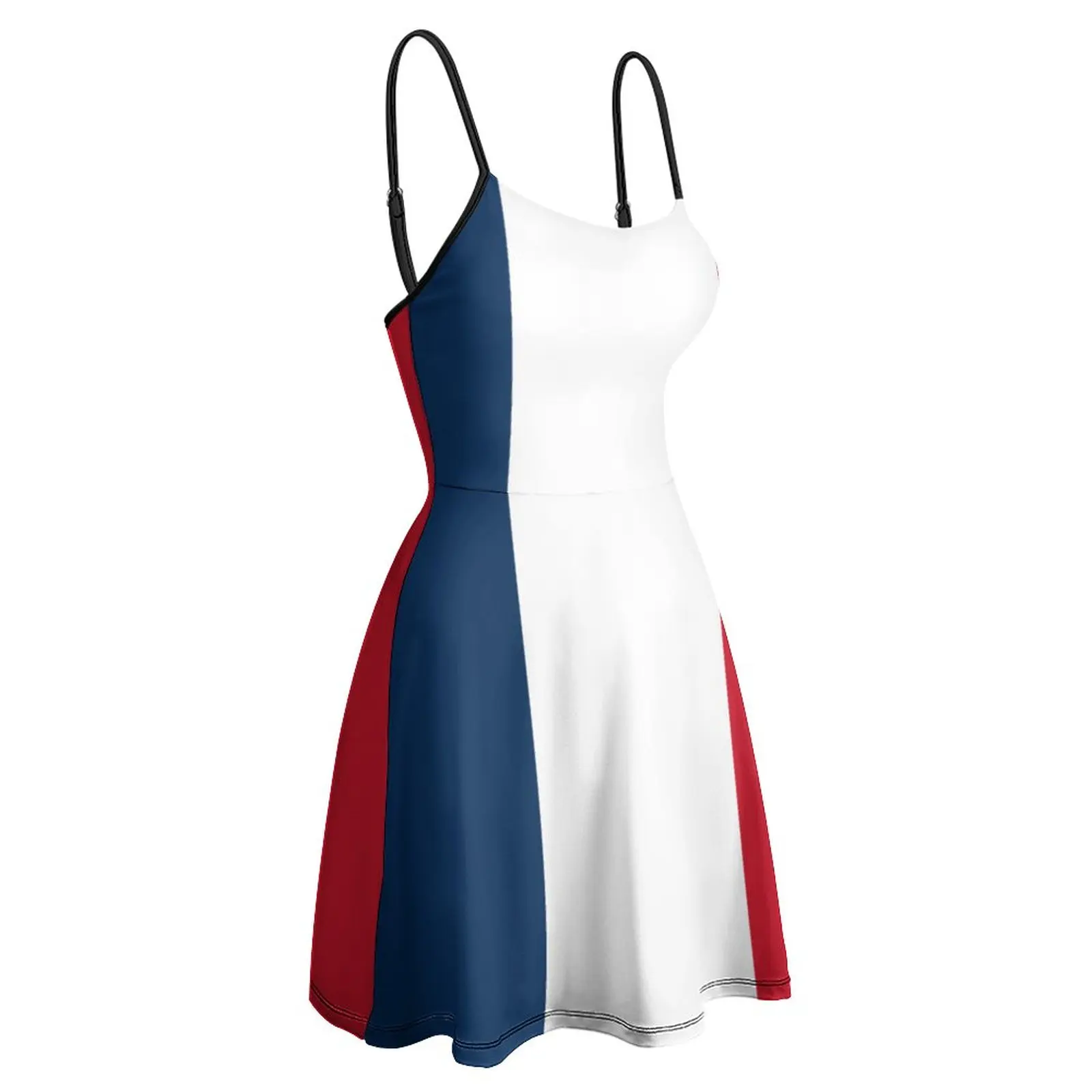 

Flag of France (1794–1815, 1830–1958) Women's Sling Dress Funny Vintage Strappy Dress Hot Sale Exotic Woman's Dress Vacations