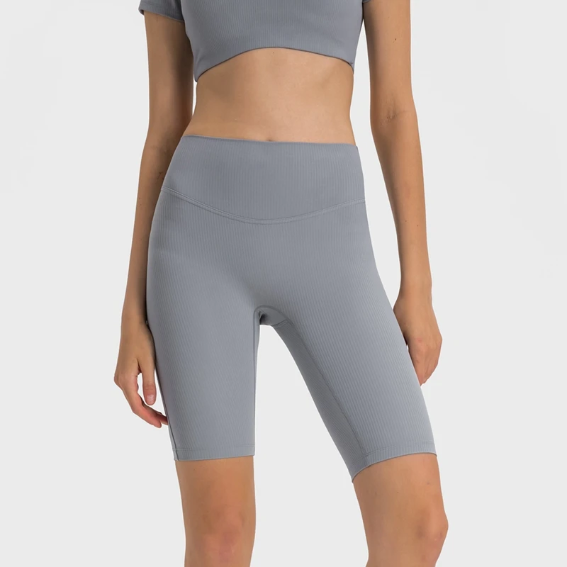 Womens Outdoor Sports Fitness Yoga Pants Shaping High Waist Peach Buttocks Half Shorts Striped Ribbed Training Running Leggings
Womens Outdoor Sports Fitness Yoga Pants Shaping High Waist Peach Buttocks Half Shorts Striped Ribbed Training Running Leggings