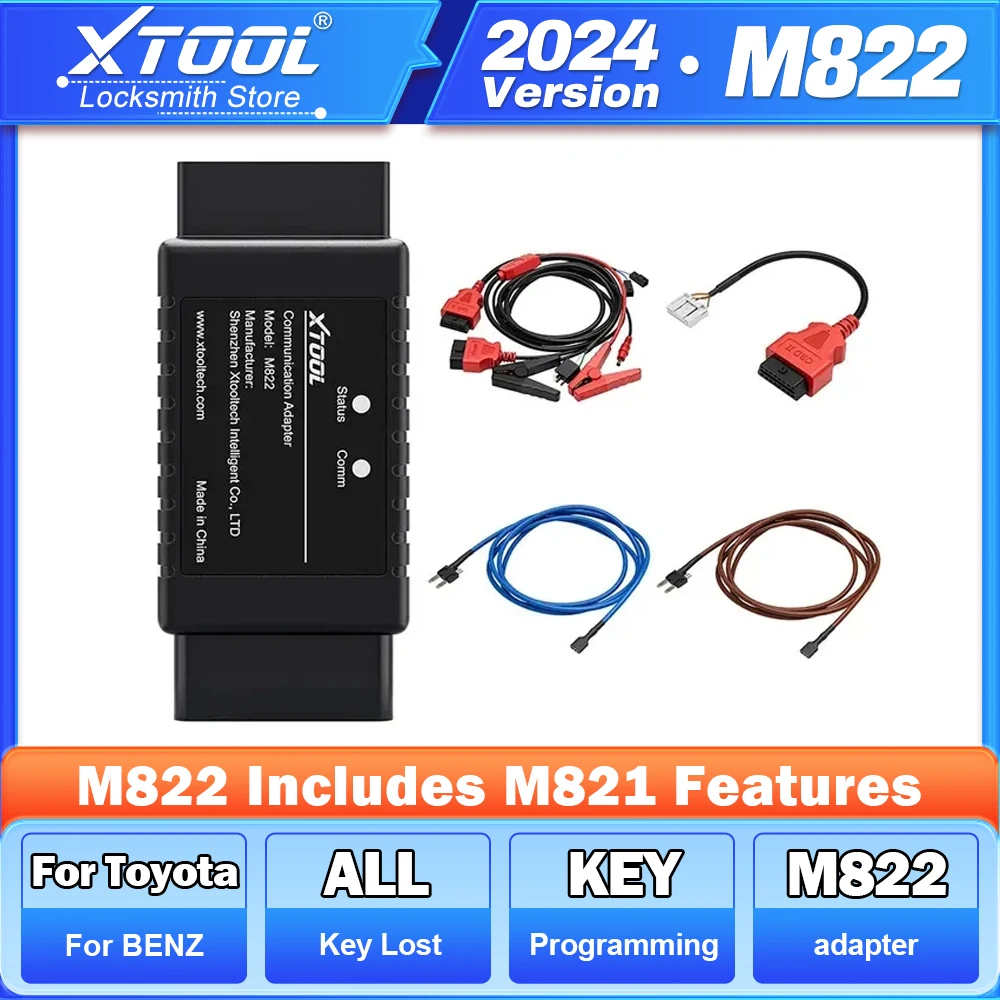 XTOOL M822 адаптер для Toyota 8A AIl Key Lost Programming Need Work With KC501 программист и KS-1 эмулятор для X100PAD3 X100MAX
XTOOL M822 адаптер для Toyota 8A AIl Key Lost Programming Need Work With KC501 программист и KS-1 эмулятор для X100PAD3 X100MAX