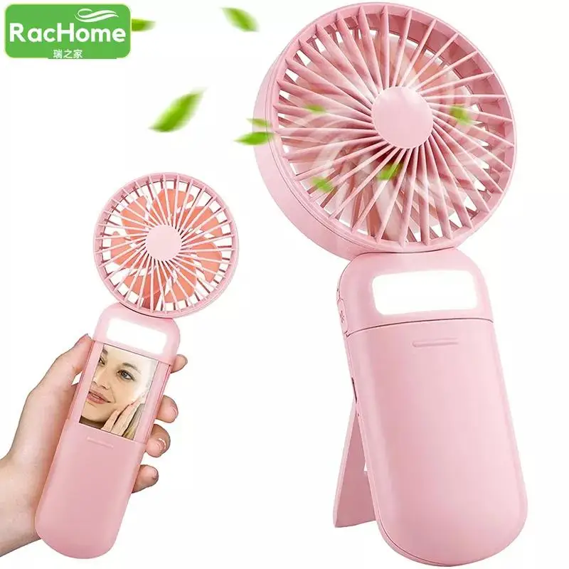 Portable Handheld Fan Mini Fans Usb Rechargeable Fan With Makeup Mirror Light Silent Small Fan For Home Ventilador De Mano
Portable Handheld Fan Mini Fans Usb Rechargeable Fan With Makeup Mirror Light Silent Small Fan For Home Ventilador De Mano