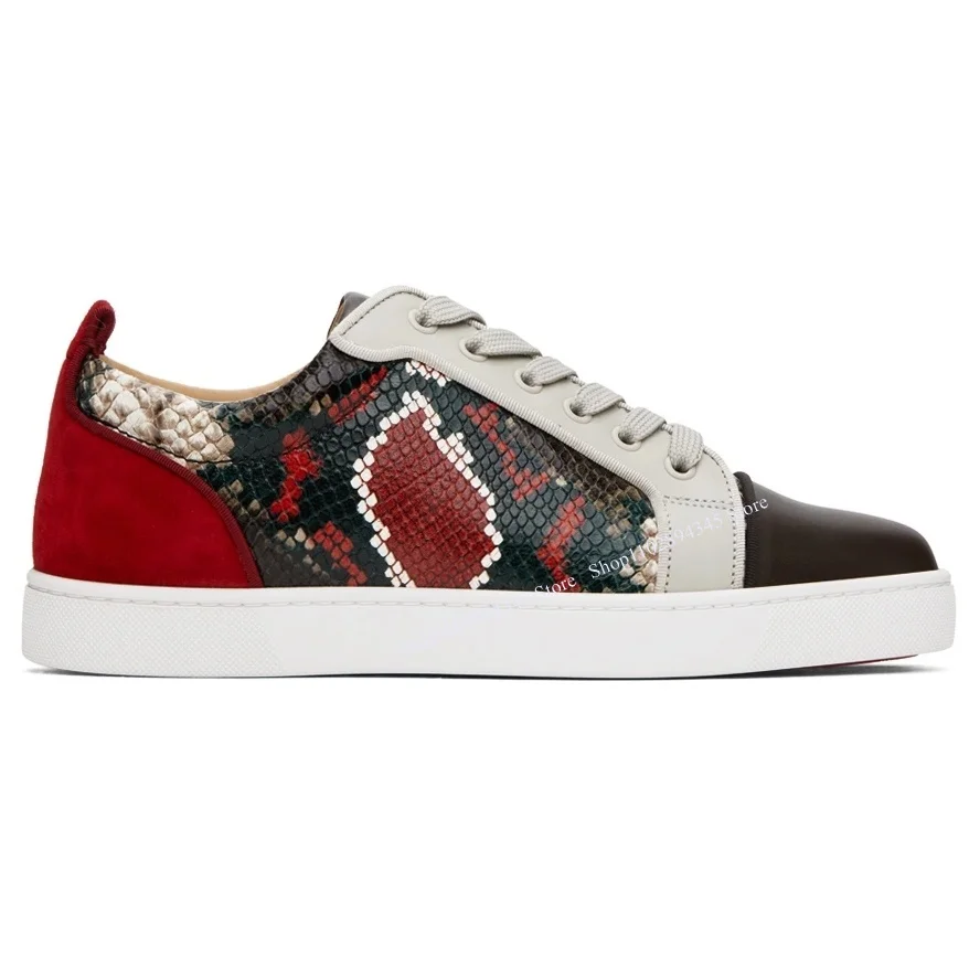 Mixed Color Snakeskin Lace Up Men Shoes Men's Dress Shoes Shallow Pumps High Quality Shoes Fashion Big Size Zapatillas Mujer
Mixed Color Snakeskin Lace Up Men Shoes Men's Dress Shoes Shallow Pumps High Quality Shoes Fashion Big Size Zapatillas Mujer