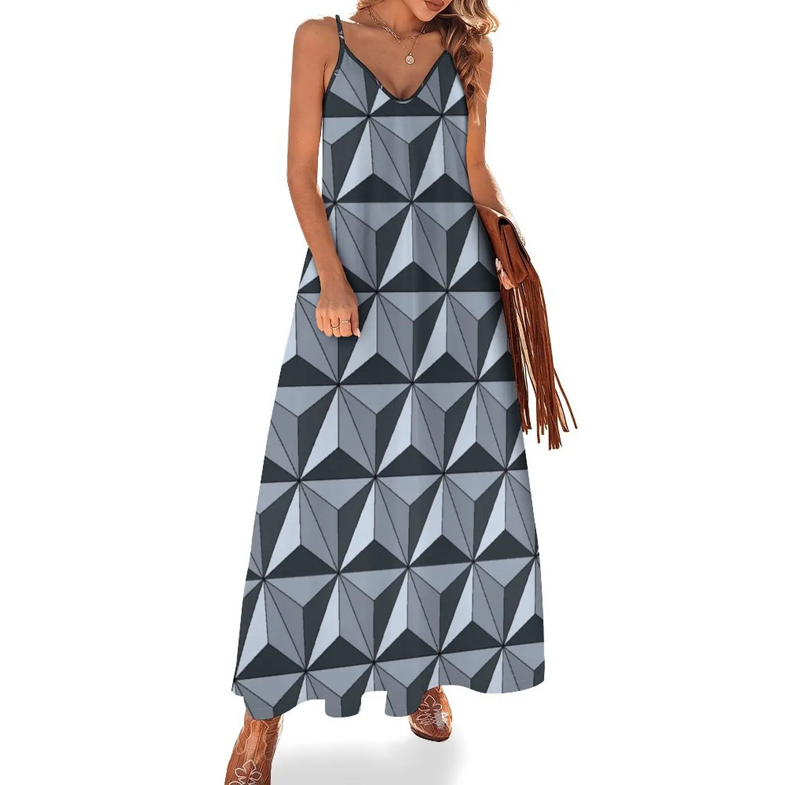 Spaceship Earth - Silver Sleeveless Dress Summer women's clothing dress party night
Spaceship Earth - Silver Sleeveless Dress Summer women's clothing dress party night