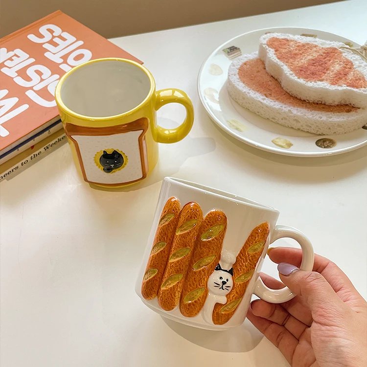Ceramic Mug Coffee Cup Ceramic Three-dimensional Stick Bread Cat Relief Breakfast Cup for Coffee Mug Ceramic
Ceramic Mug Coffee Cup Ceramic Three-dimensional Stick Bread Cat Relief Breakfast Cup for Coffee Mug Ceramic