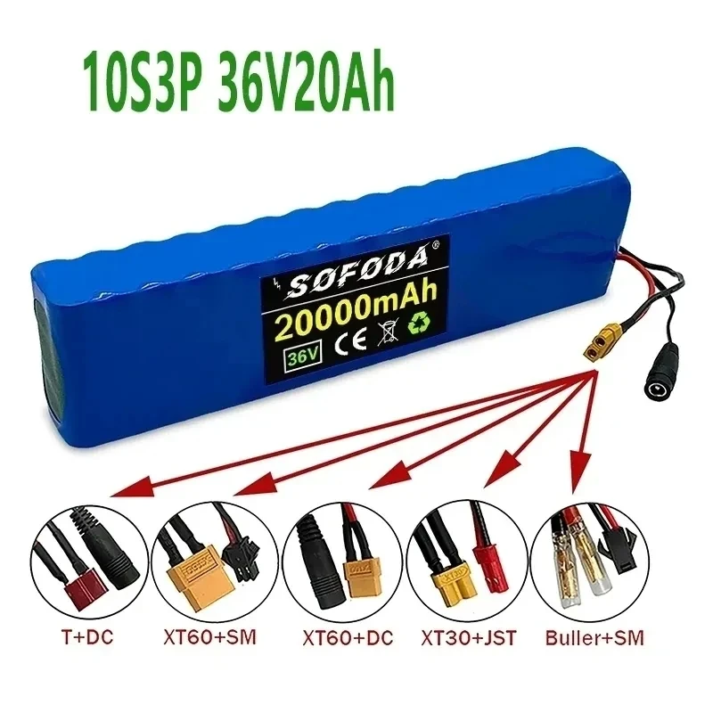 36V 20Ah 18650 Rechargeable Lithium Battery Pack 10S3P 1000W Power Modified Bicycle Scooter Electric Vehicle with BMS
36V 20Ah 18650 Rechargeable Lithium Battery Pack 10S3P 1000W Power Modified Bicycle Scooter Electric Vehicle with BMS