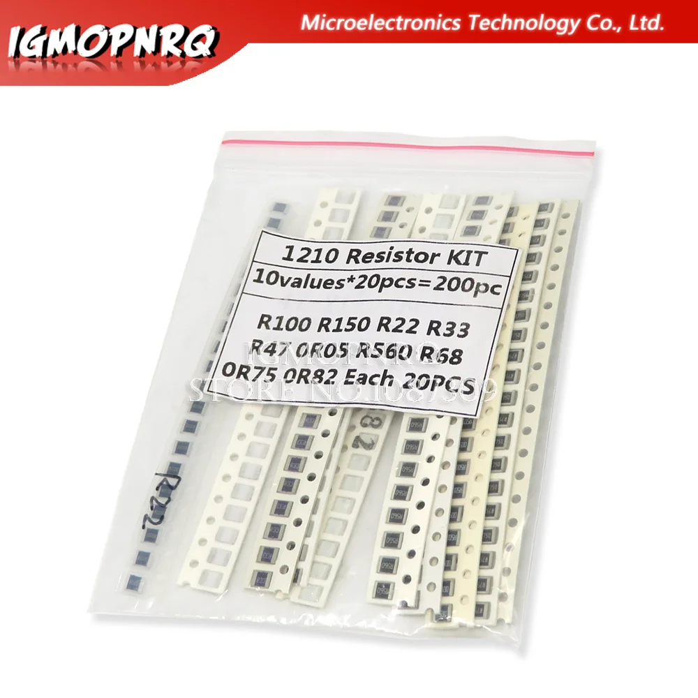 

0603 SMD Resistor Kit Assorted Kit 1ohm-1M ohm 1% 33valuesX 20PCS=660PCS Sample Kit 0805 1206 1210 0402