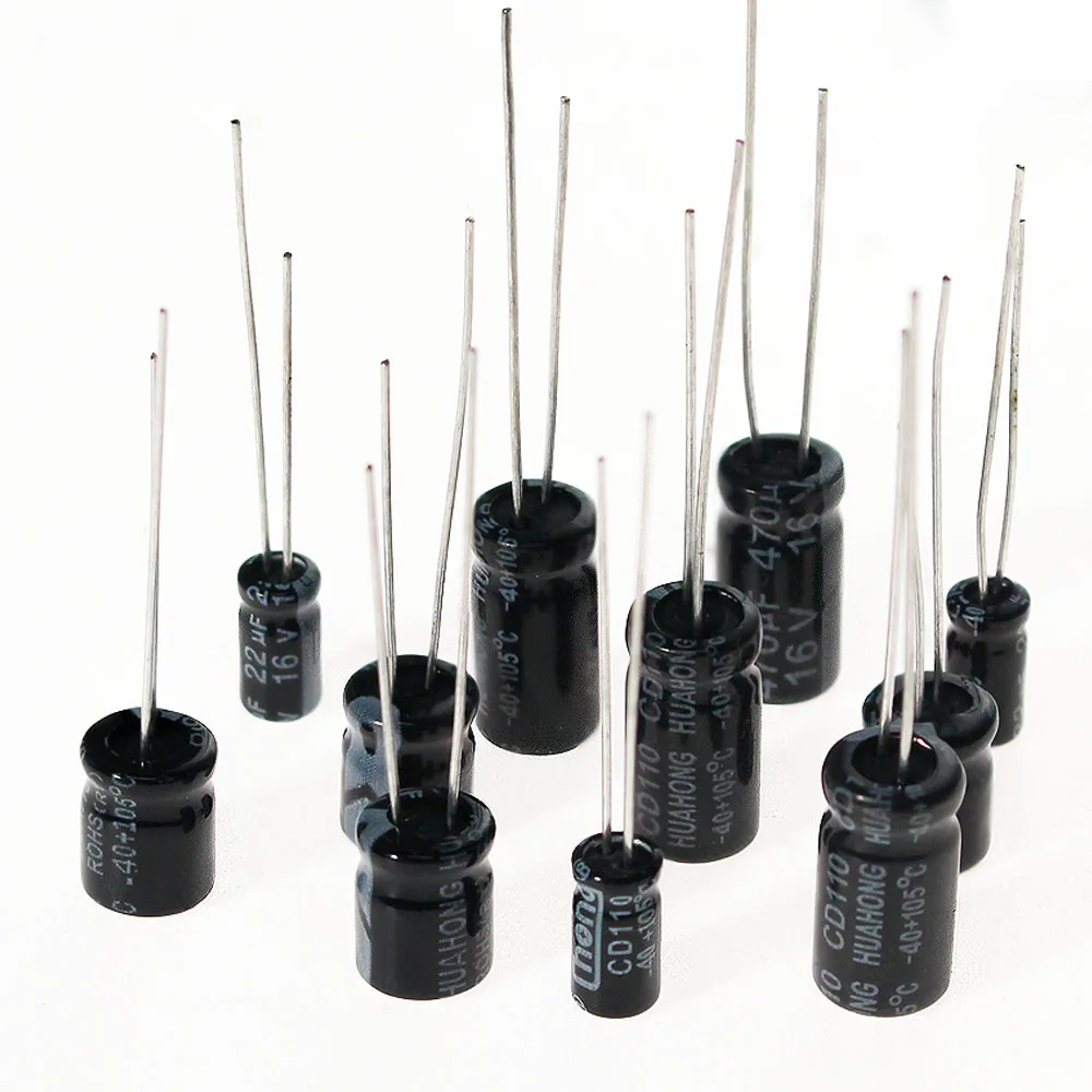 120pcs Aluminum Electrolytic Capacitor Set Pack,12 Values*10pcs 0.22UF~470UF Capacitors Assortment Kit 16V 25V 50V
120pcs Aluminum Electrolytic Capacitor Set Pack,12 Values*10pcs 0.22UF~470UF Capacitors Assortment Kit 16V 25V 50V