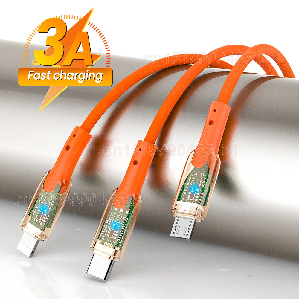 3A 3 in 1 USB Cable Fast Charging Data Cable One line charging three equipment Support Huawei/Samsung/Xiaomi Phones/Tablets Etc
3A 3 in 1 USB Cable Fast Charging Data Cable One line charging three equipment Support Huawei/Samsung/Xiaomi Phones/Tablets Etc