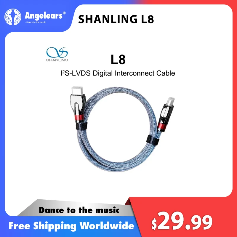 SHANLING L8 I2S-LVDS цифровой кабель для соединения CD-плеера/AMP/DAC около 100 см
SHANLING L8 I2S-LVDS цифровой кабель для соединения CD-плеера/AMP/DAC около 100 см