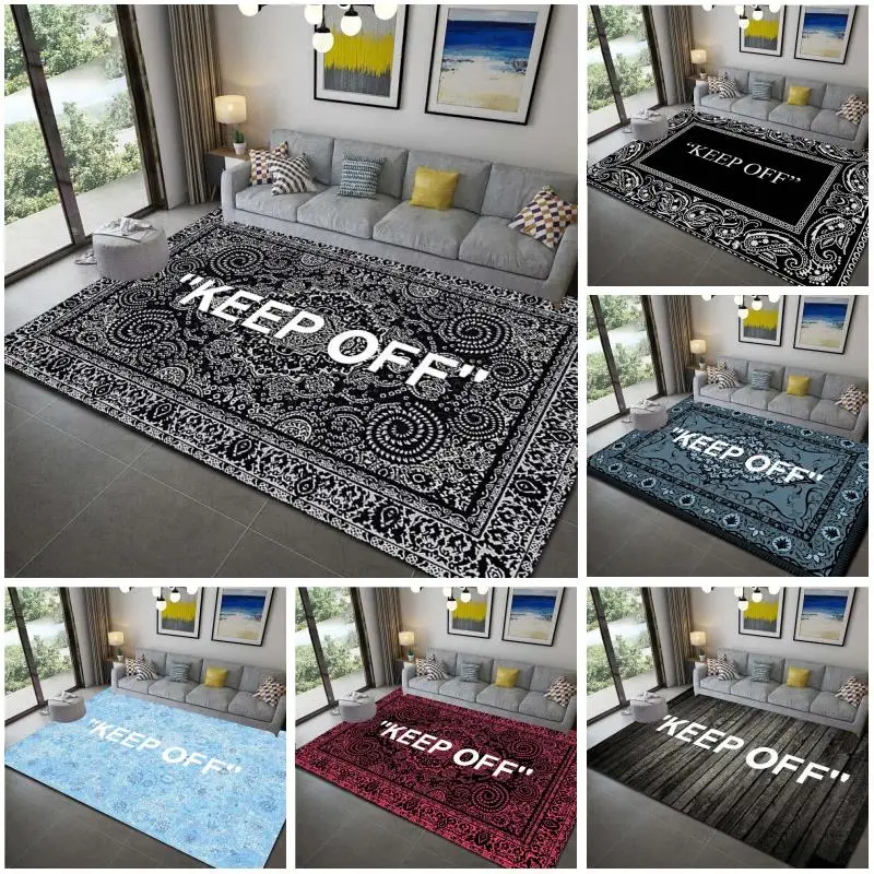 

KEEP OFF Printed Floor Mat Furnishings Cashmere Living Room Area Rugs Bedroom Bedside Bay Window Carpet Halloween Christmas Gift