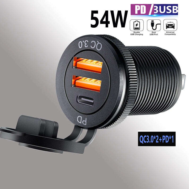 Tomada usb 12v automot socket quick charge 3 0 USB Outlet PD USB-C & Two QC3.0 Ports For Boat Marine motorcycle truck
Tomada usb 12v automot socket quick charge 3 0 USB Outlet PD USB-C & Two QC3.0 Ports For Boat Marine motorcycle truck