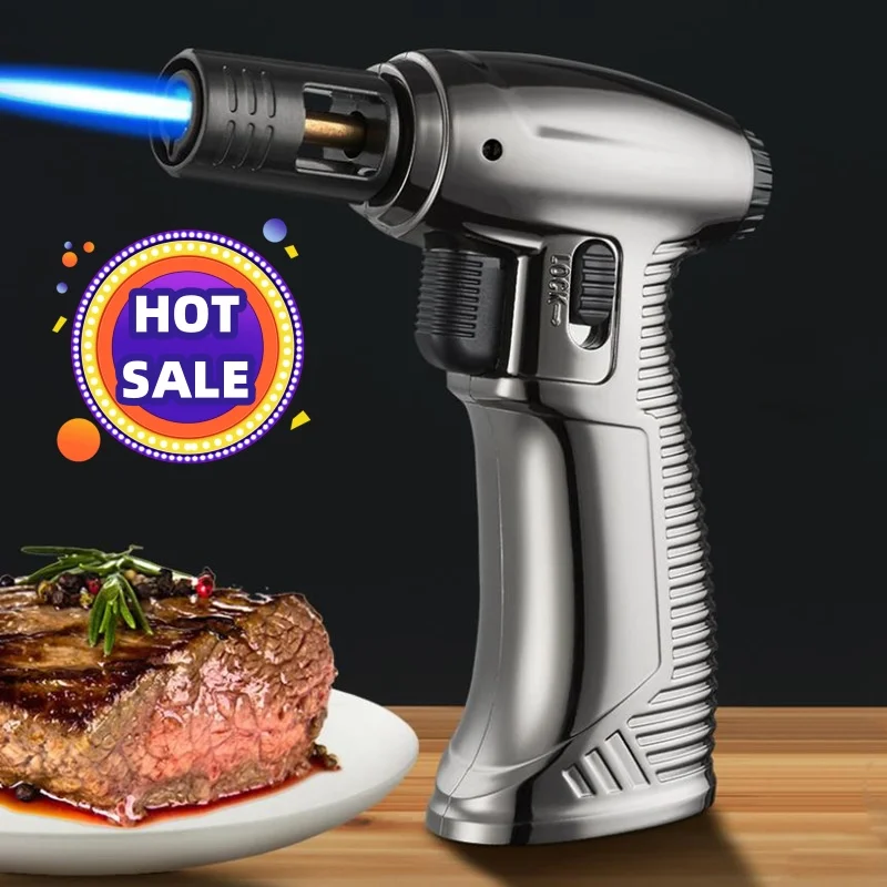 New Creative Metal Turbo Gas Jet Lighter Torch Windproof Welding Gun Blue Flame Butane Cigar Smoking Lighter Kitchen Camping BBQ
New Creative Metal Turbo Gas Jet Lighter Torch Windproof Welding Gun Blue Flame Butane Cigar Smoking Lighter Kitchen Camping BBQ